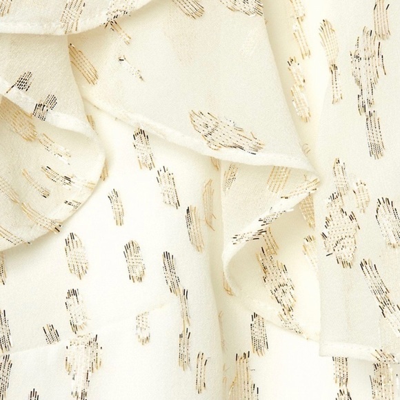 NWT Lilly Pulitzer Belle Metallic Ruffle-Trim Silk Shift Mini Cocktail Dress - Picture 6 of 14